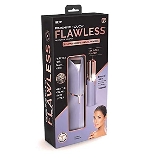 Finishing Touch Flawless Facial Hair Remover for Women, Electric Face Razor for Women with LED Light