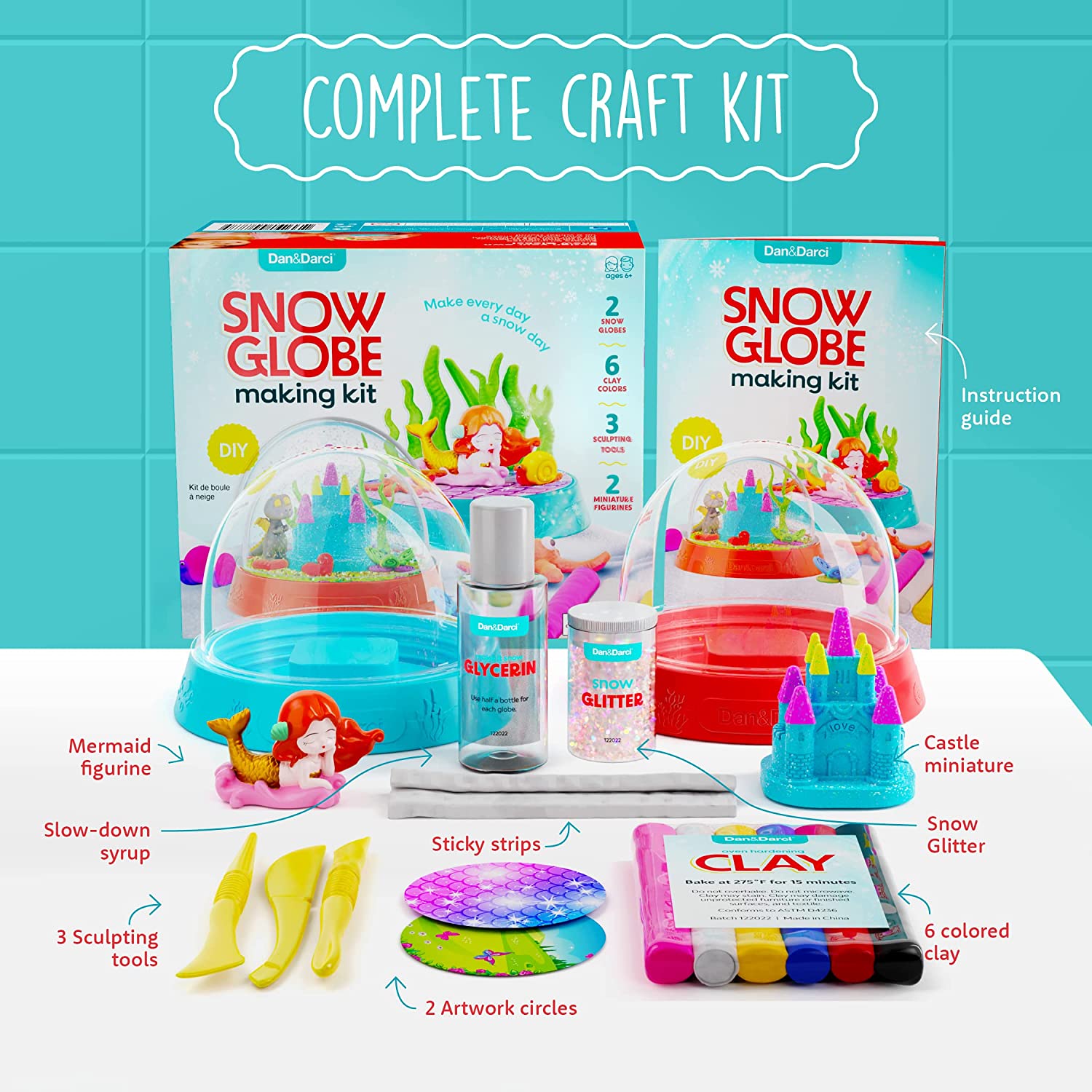 Water Globe Making Kit for Kids - Kid Craft Activities for Ages 6 7 8-12 13 14+ - DIY Crafts Activity Kits - Gifts and Toys for Boys & Girls