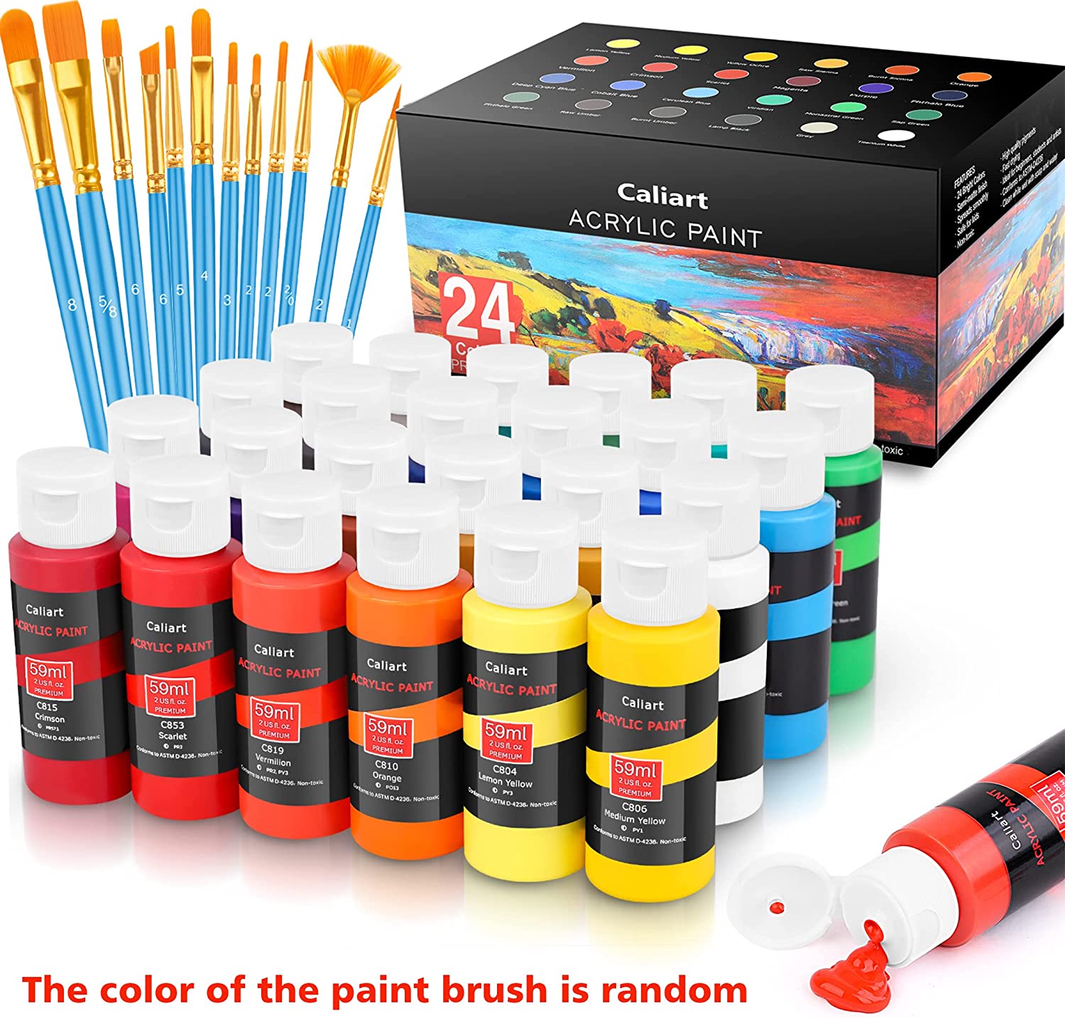 Art Craft Paints Gifts for Artists Kids Beginners & Painters, Easter Basket Stuffers Pumpkin Canvas Ceramic Rock Painting Supplies Kit