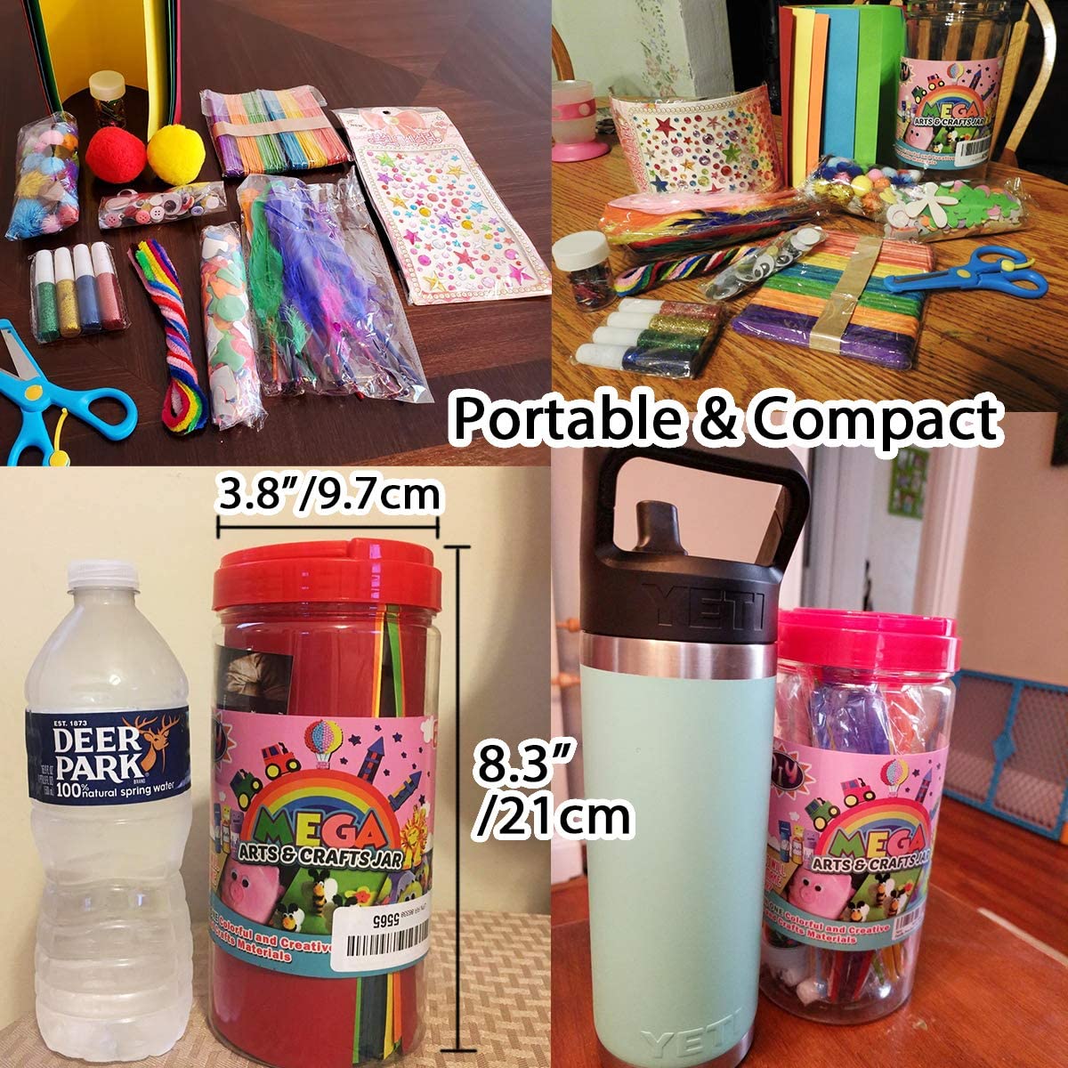 Craft Kits for Kids with Construction Paper & Craft Tools, DIY School Craft Project,  Girls Gifts, Crafts for Kids Age 4-6, 6-8, 8-12