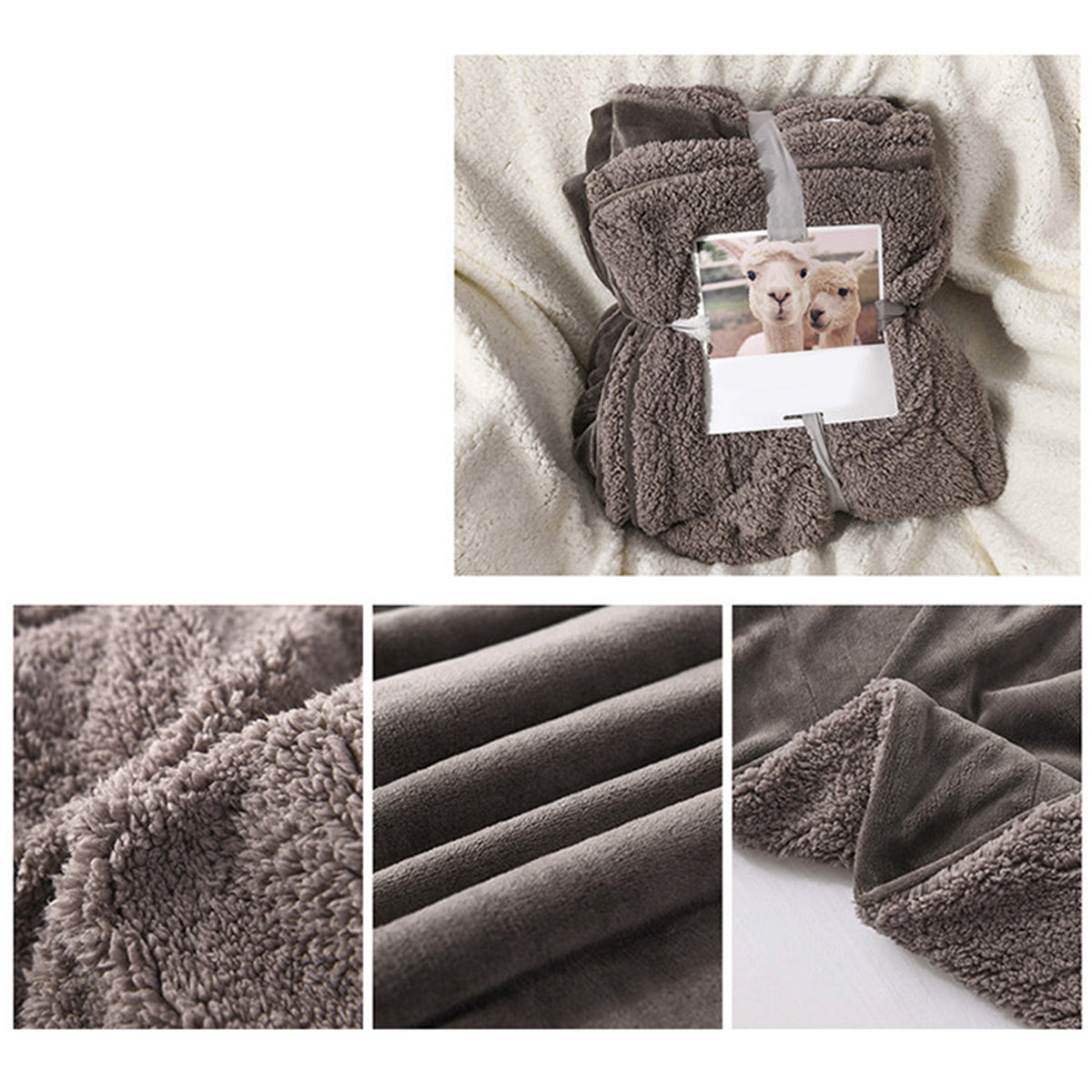 Polar Flannel Warm Blanket Berber Fleece Large Thicken Blanket for Sofa Bed Lounge