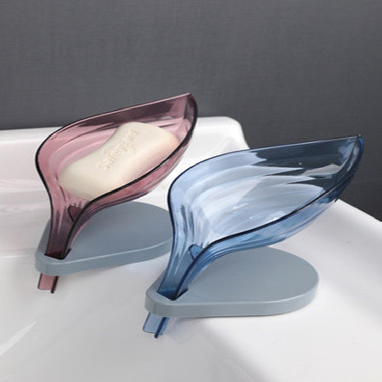 Leaf Soap Box Bathroom Non-perforated Suction Cup Soap Box Toilet Drain Laundry Soap Box Holder Soap Holder