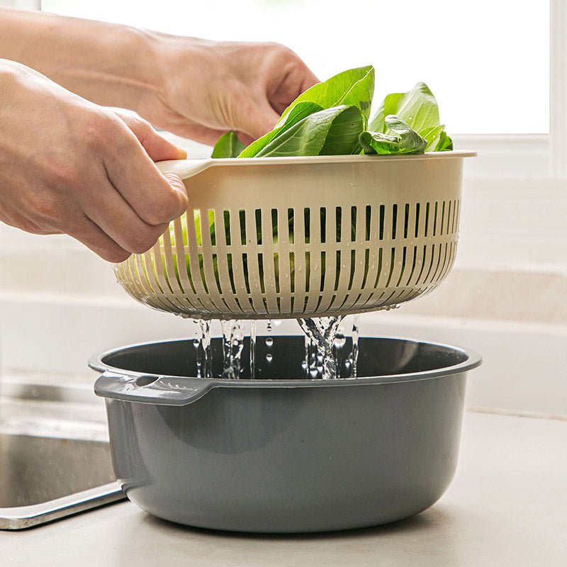 Multifunctional Double-layer Thickened Draining Basket