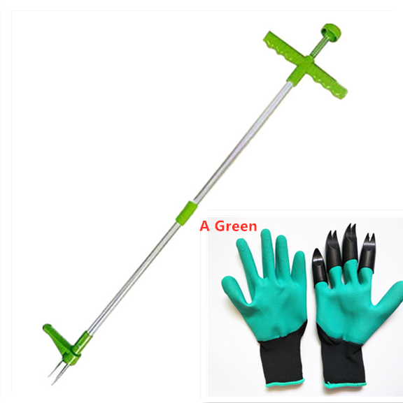 4 Hand Claw ABS Plastic Garden Rubber Gloves Gardening Digging Work Glove Planting Durable Waterproof Outdoor Cleaning Tools