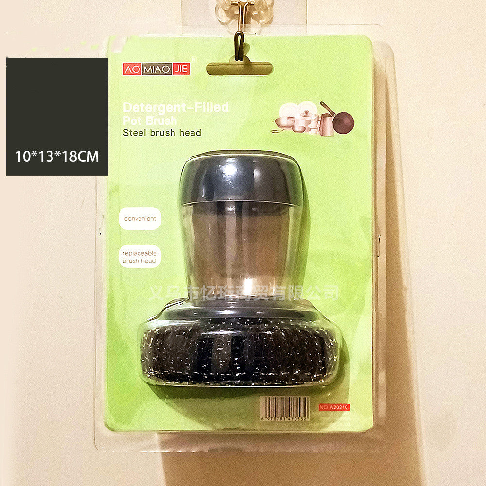 Kitchen Soap Dispensing Palm Brush