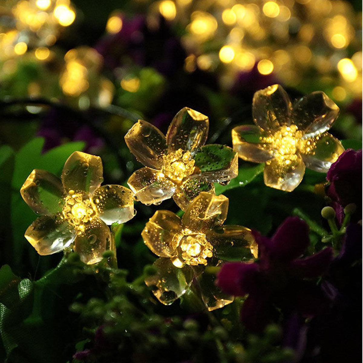 5/6.5/7/12M Solar LED String Christmas Blossom Lights Party Lamp 8 Mode