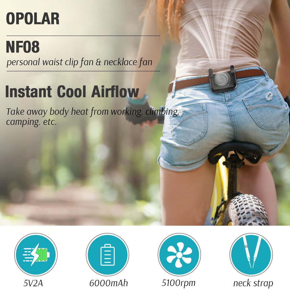 6000mAh Waist Clip Fan