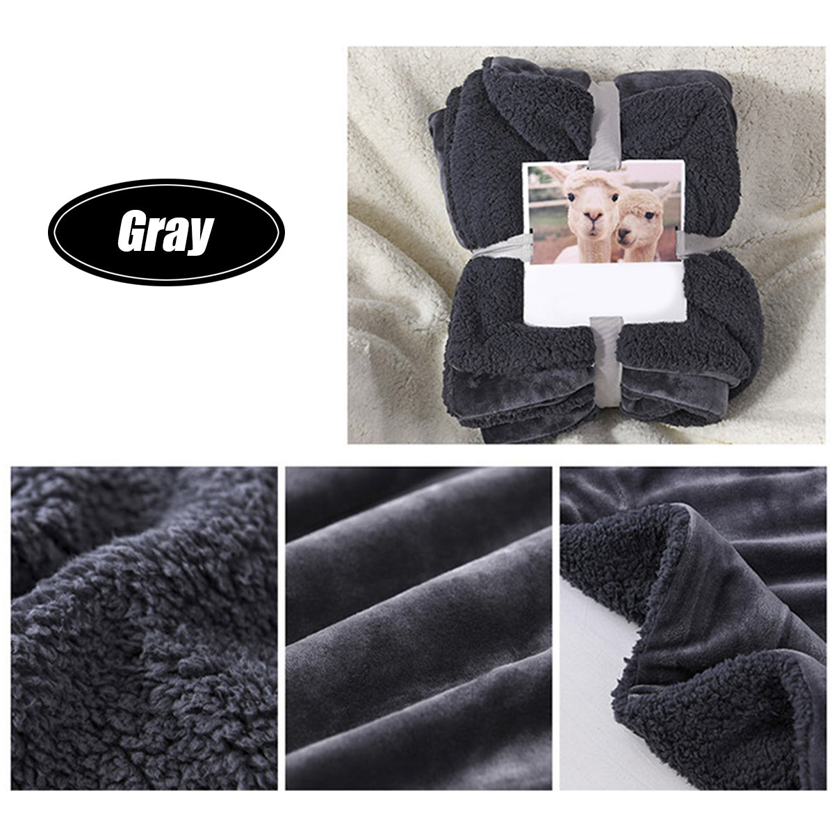 Polar Flannel Warm Blanket Berber Fleece Large Thicken Blanket for Sofa Bed Lounge