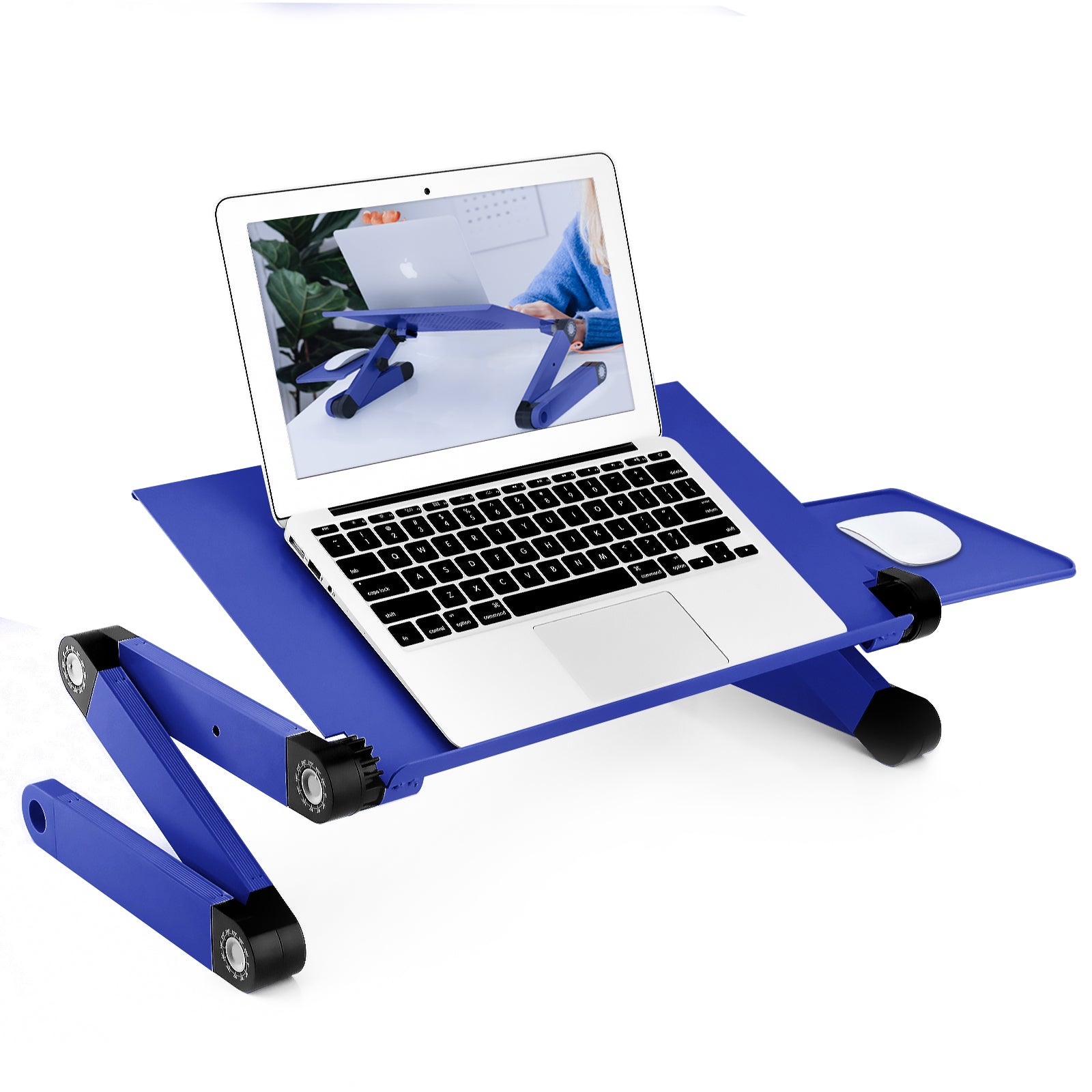 Adjustable Height Laptop Desk Laptop Stand for Bed Portable Lap Desk Foldable Table Workstation Notebook RiserErgonomic Computer Tray Reading Holder Bed Tray Standing Desk blue Amazon Banned