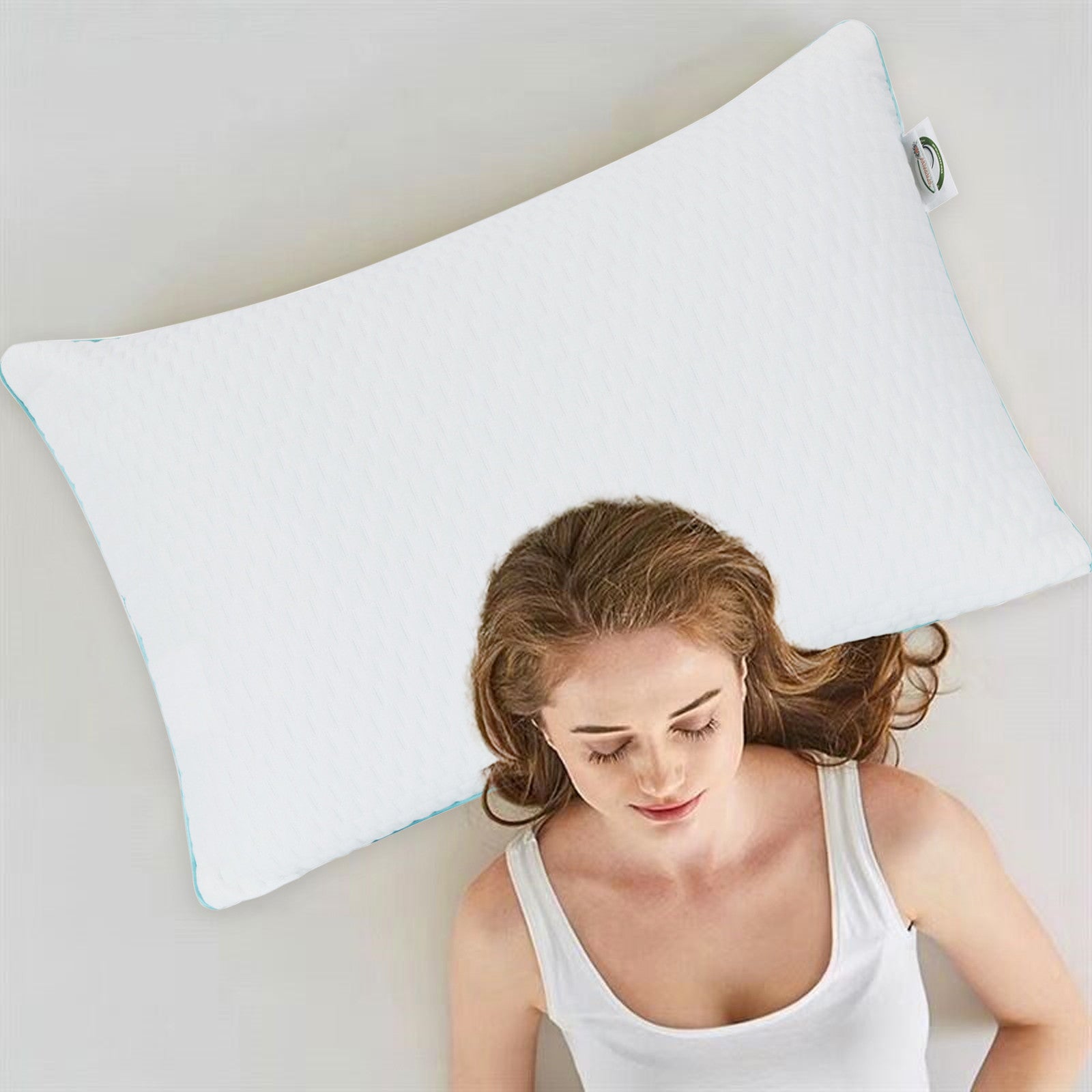 Pillows For Sleeping Queen Shredded Memory Foam Pillows White