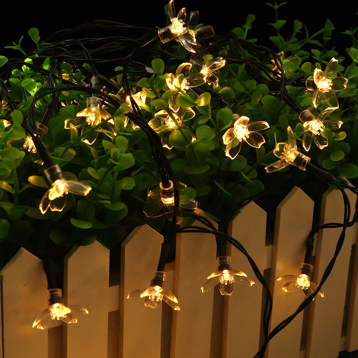 5/6.5/7/12M Solar LED String Christmas Blossom Lights Party Lamp 8 Mode