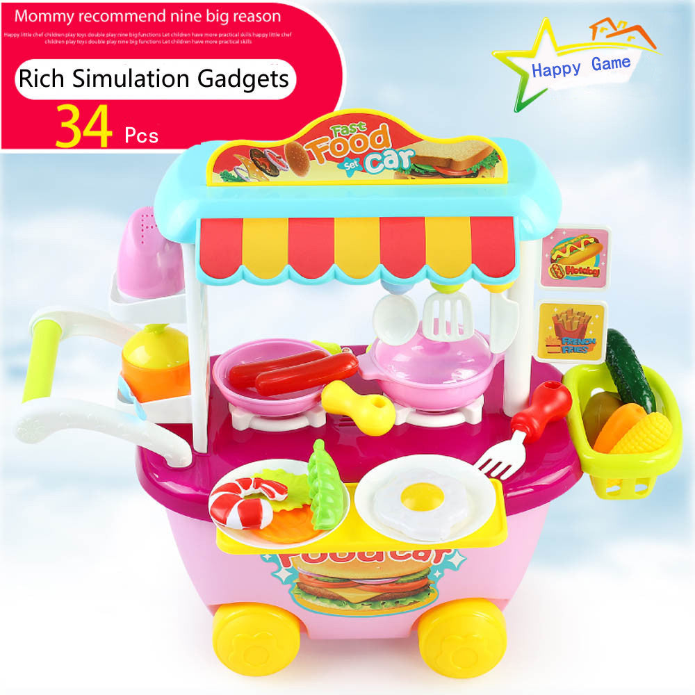 34PCS Children Kitchen Play Educational Toys Food Toys