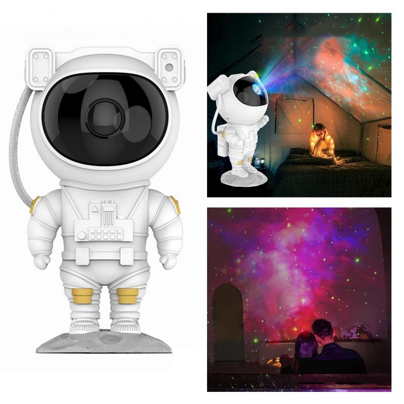 Creative Astronaut Galaxy Starry Sky Projector Nightlight USB Atmospher Bedroom Beside Lamp Table Lamp Home Tools Lamp Gifts