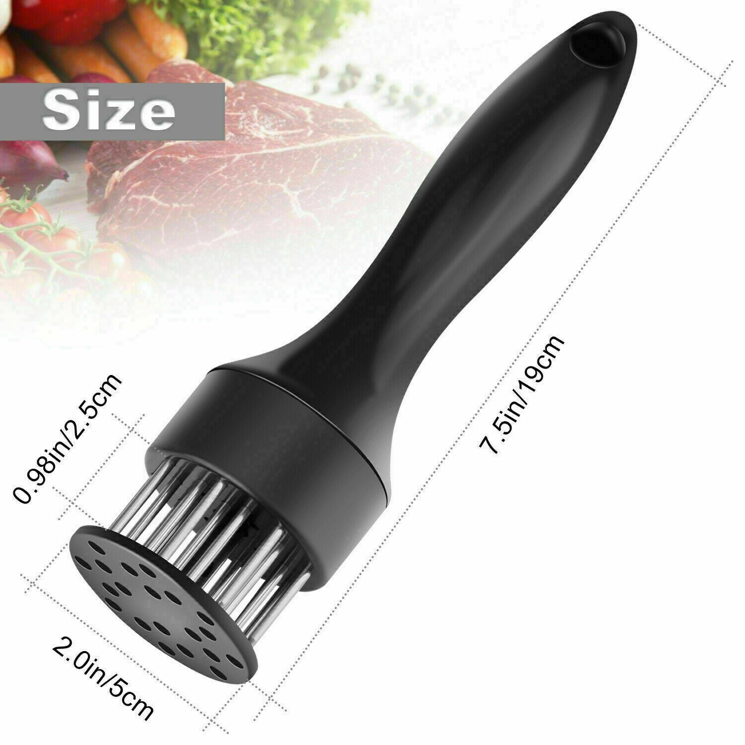 Stainless Steel Meat Tenderizer Needle 21 Pin Steak BBQ Kitchen Cooking Tool US