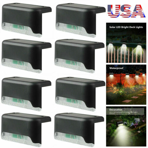 Outdoor Solar LED Deck Lights Garden Path Patio Pathway Stairs Step Fence Lamp