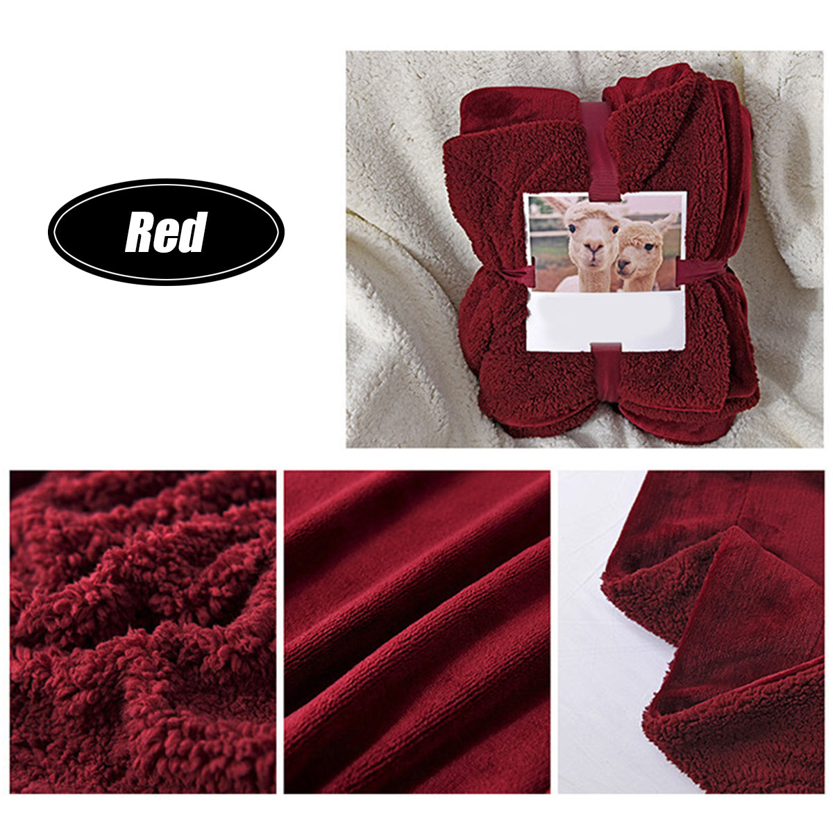 Polar Flannel Warm Blanket Berber Fleece Large Thicken Blanket for Sofa Bed Lounge