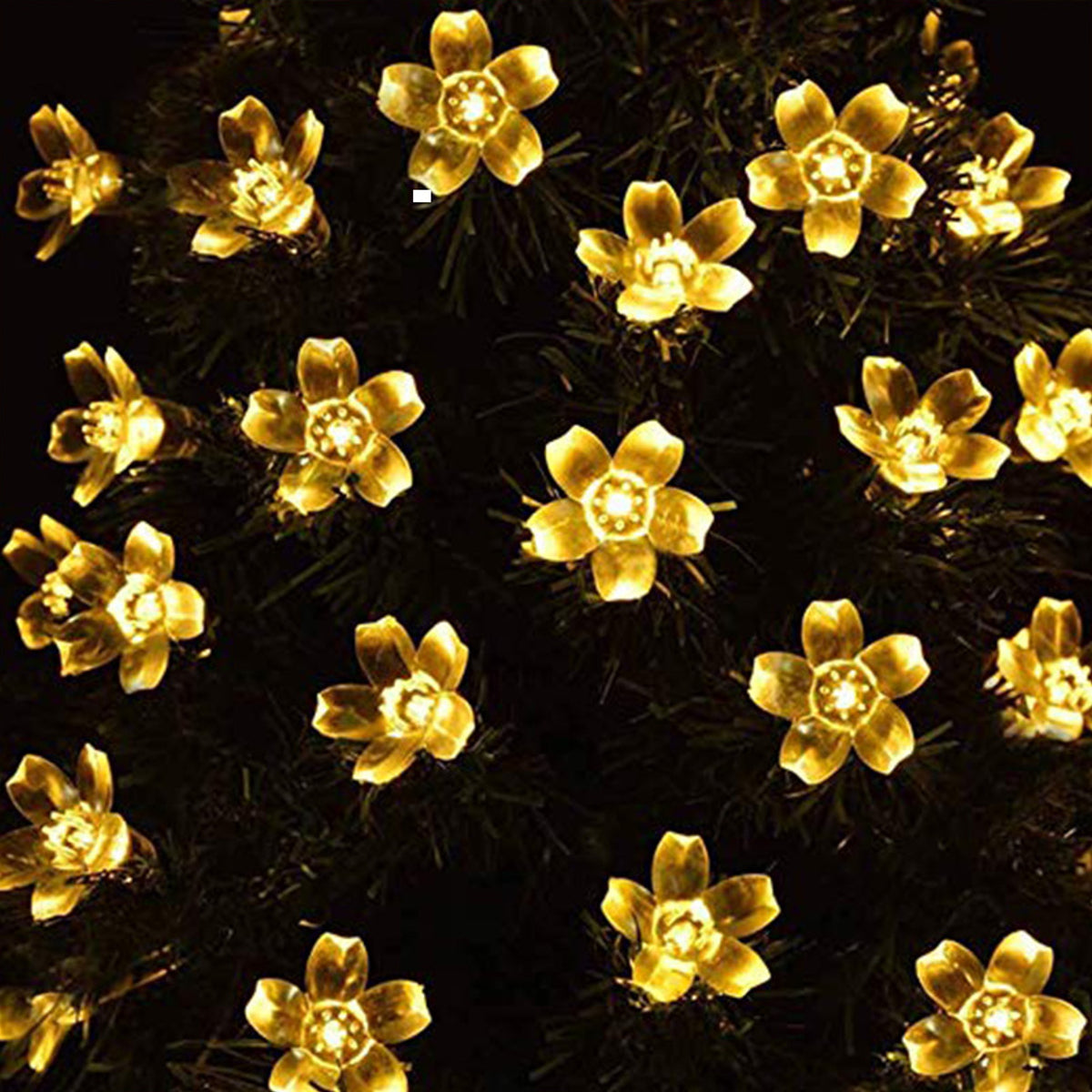 5/6.5/7/12M Solar LED String Christmas Blossom Lights Party Lamp 8 Mode