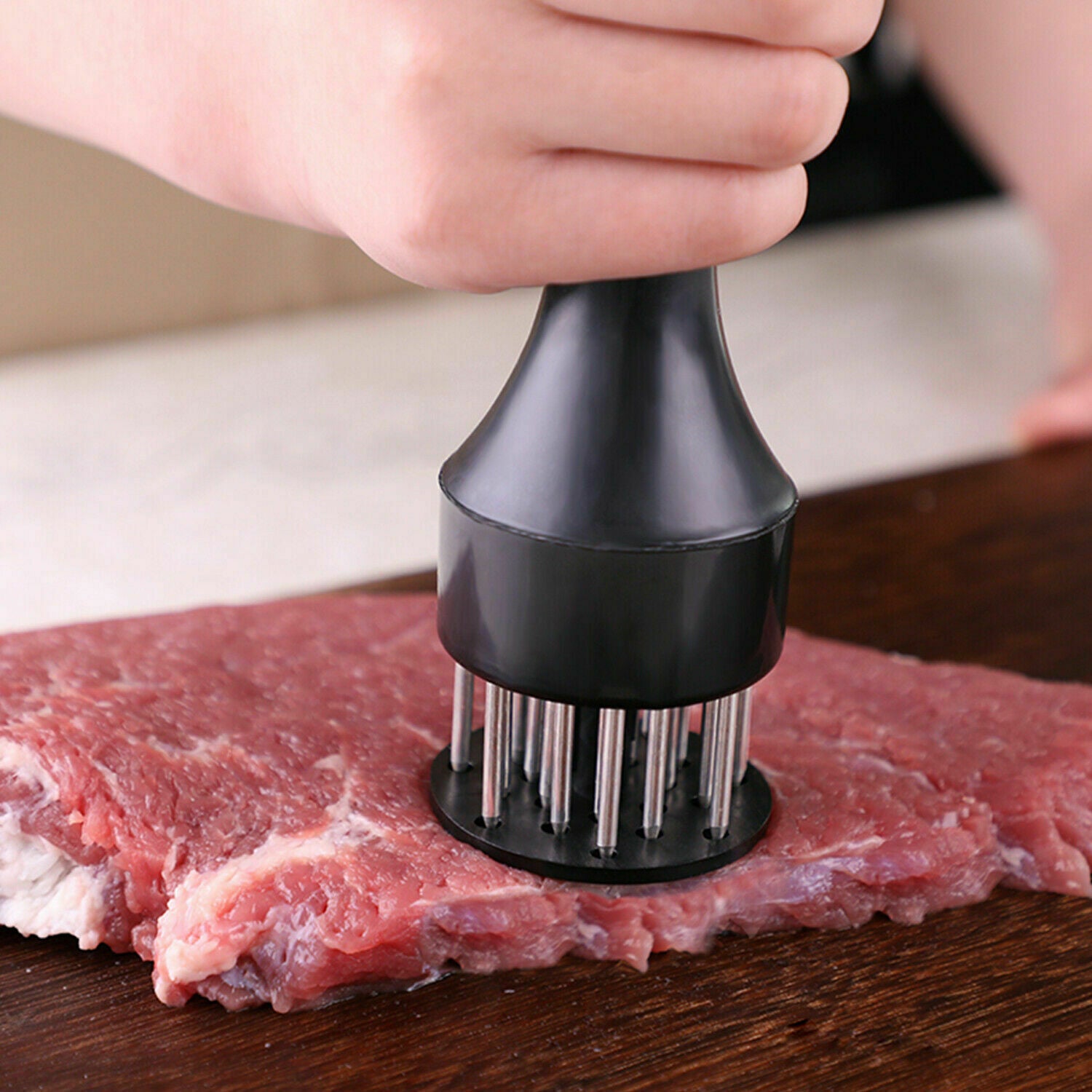 Stainless Steel Meat Tenderizer Needle 21 Pin Steak BBQ Kitchen Cooking Tool US