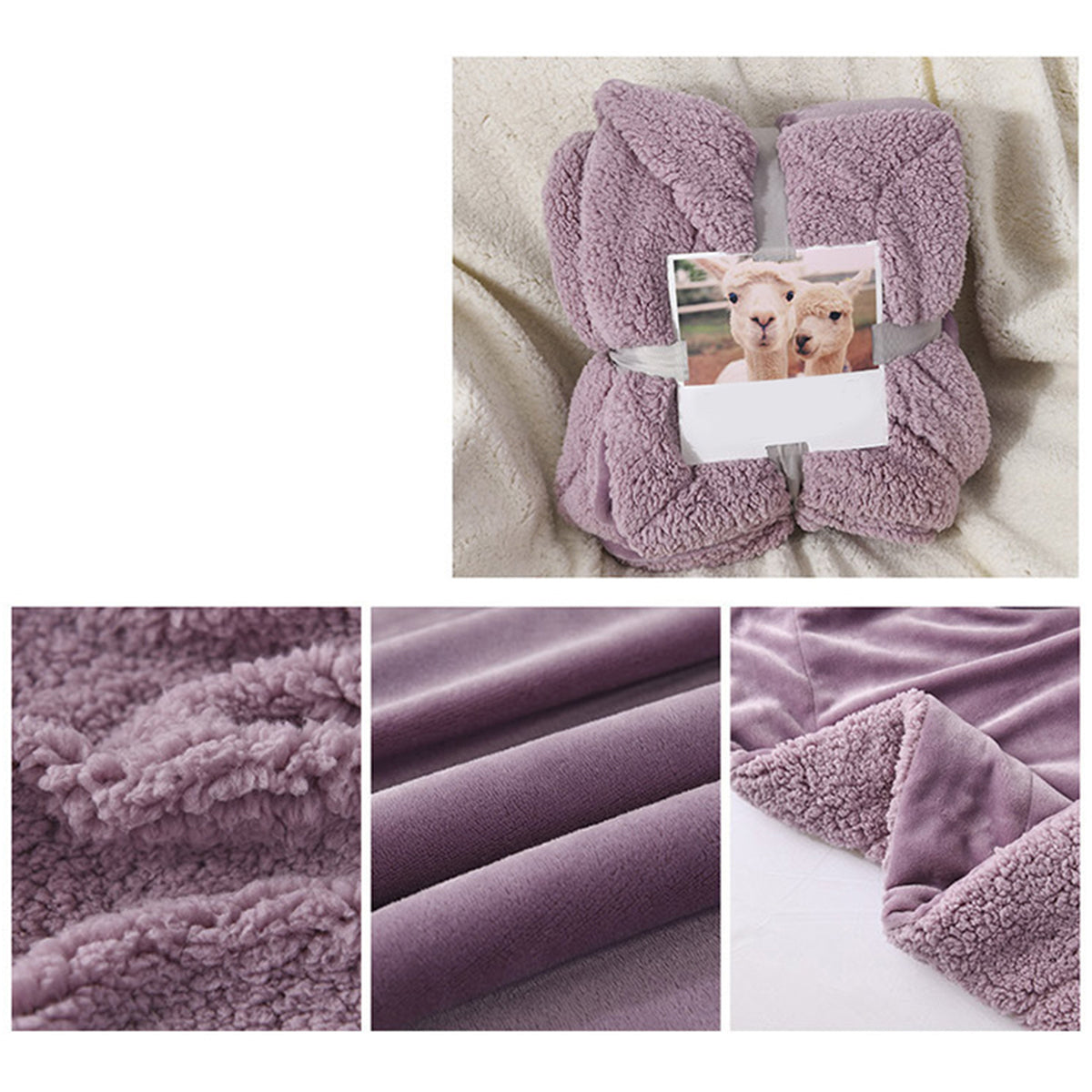 Polar Flannel Warm Blanket Berber Fleece Large Thicken Blanket for Sofa Bed Lounge