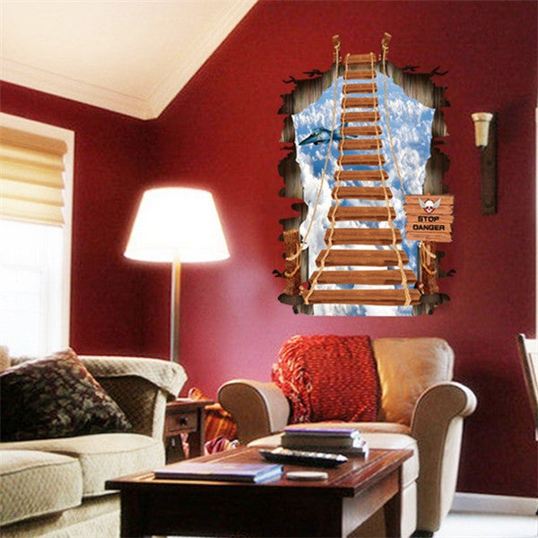 3D Removable Dream Ladder Wall Decal Wall Stickers Home Wall Background Decoration