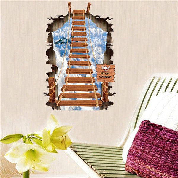 3D Removable Dream Ladder Wall Decal Wall Stickers Home Wall Background Decoration