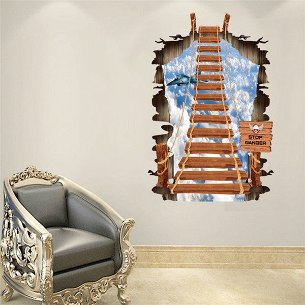 3D Removable Dream Ladder Wall Decal Wall Stickers Home Wall Background Decoration